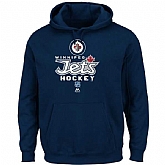 Men's Winnipeg Jets Critical Victory Pullover Hoodie Sweatshirt - Navy Blue,baseball caps,new era cap wholesale,wholesale hats